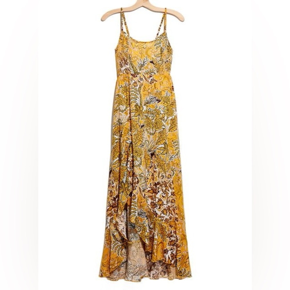 FREE PEOPLE Forever Yours Smocked Slip Maxi Dress XS